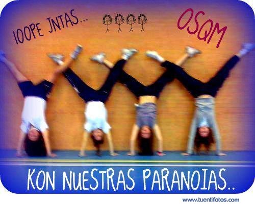 Personas de 4 Juntas Con Nuestras Paranpias