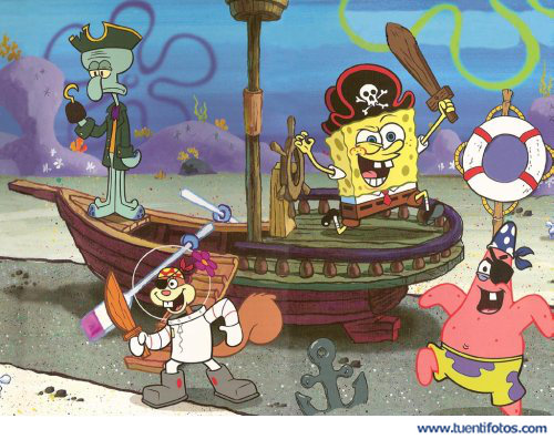 Dibujos de Bob Esponja Disfrazado De Pirata