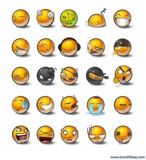 Dibujos de Caritas Amarillas