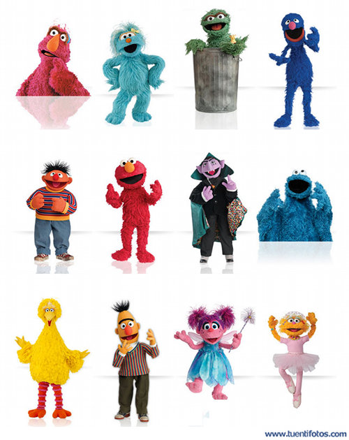 Doce Personajes Barrio Sesamo