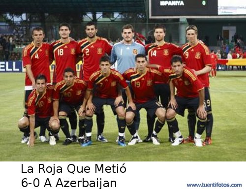 La Roja Que Metio 6-0 a Azarbaijan