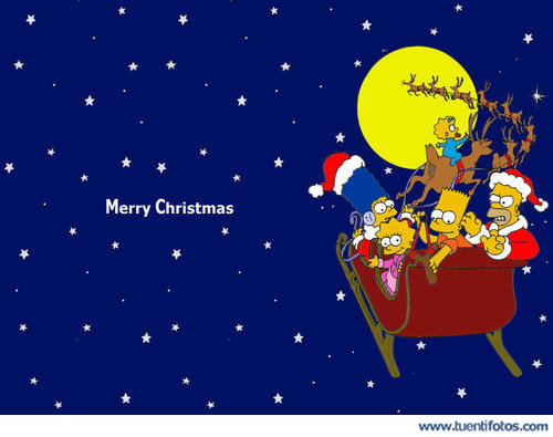 Series de Los Simpson En El Trineo De Santa