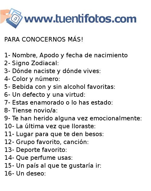 Para Conocernos Mas