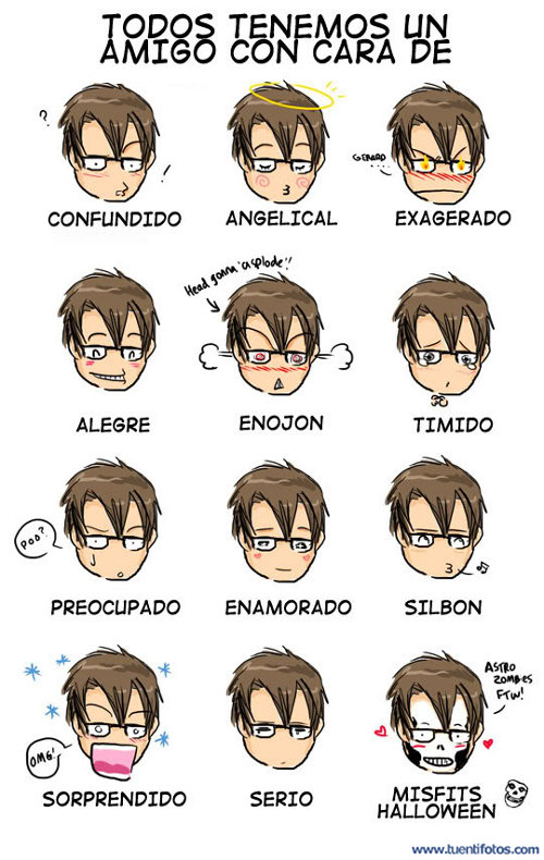 Dibujos de Todos Tenemos Amigos Con Cara De