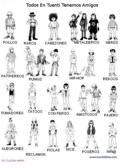 Dibujos de Todos En Tuenti Tenemos Amigos