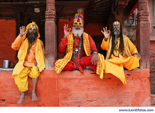 Tres Habitantes De Kathmandu