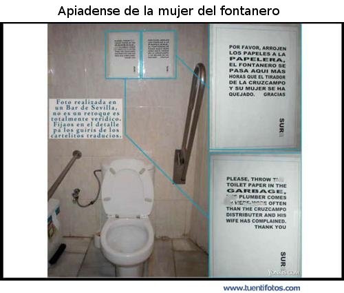 Señales de Apiadense De La MUjer Del Fontanero