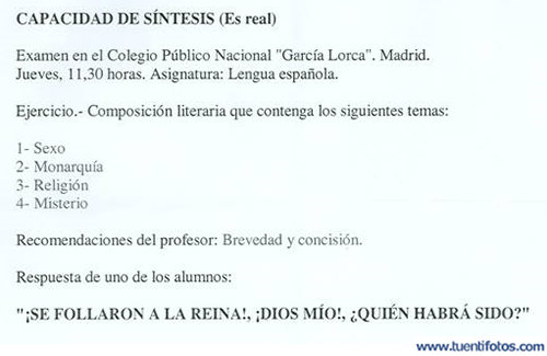 Textos de Capacidad de Sintesis