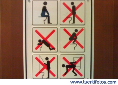 Señales de Como No Usar El Water