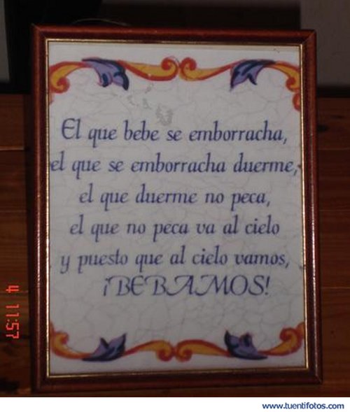 Textos de El Que Bebe Se Emborracha