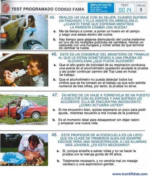 Textos de Examen de Conducir 2