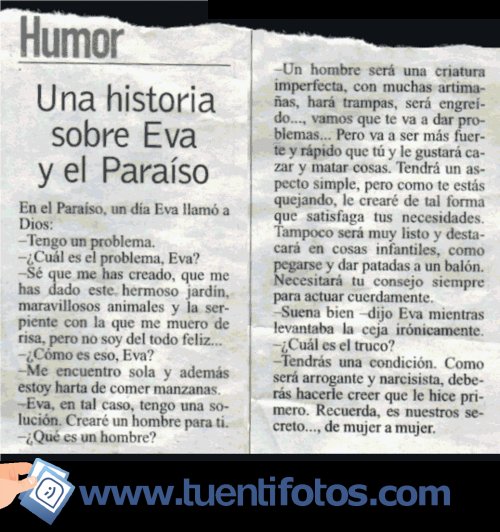Textos de La Historia De Eva En El Paraíso