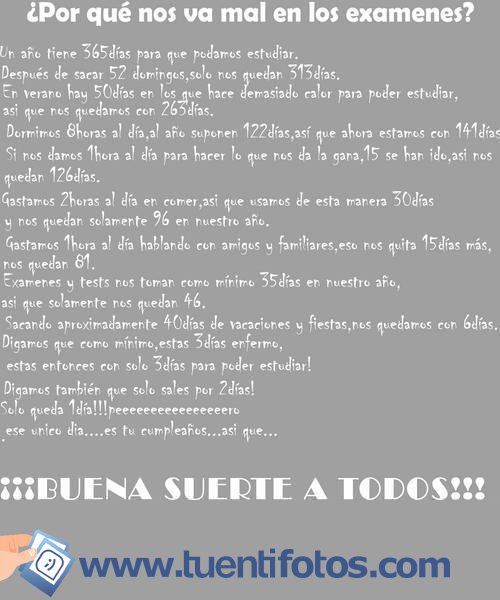 Textos de Los Exámenes Van Mal