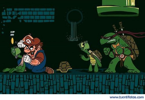 Chistes de Mario Bros Y La Tortuga Ninja