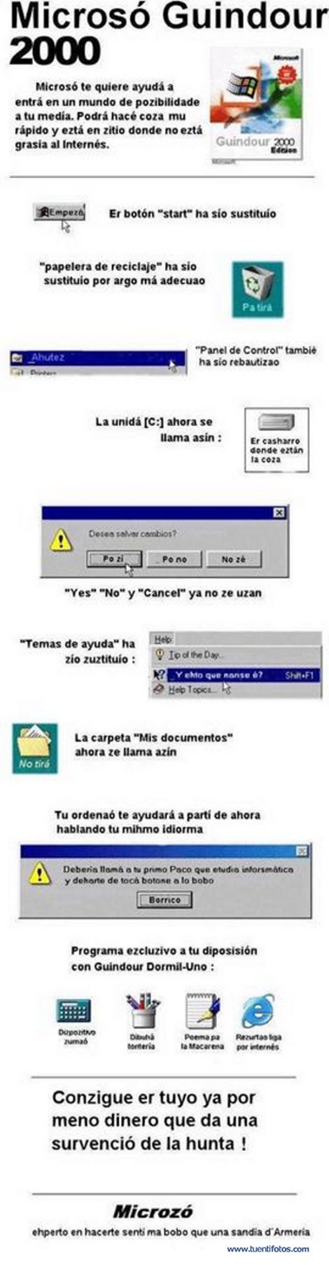 Textos de Microso Guindour 2000 Andaluz