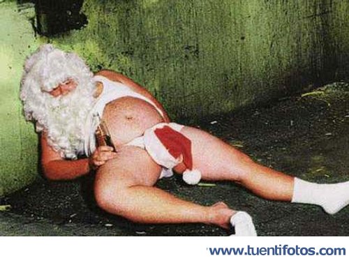 Personas de Papa Noel Borracho