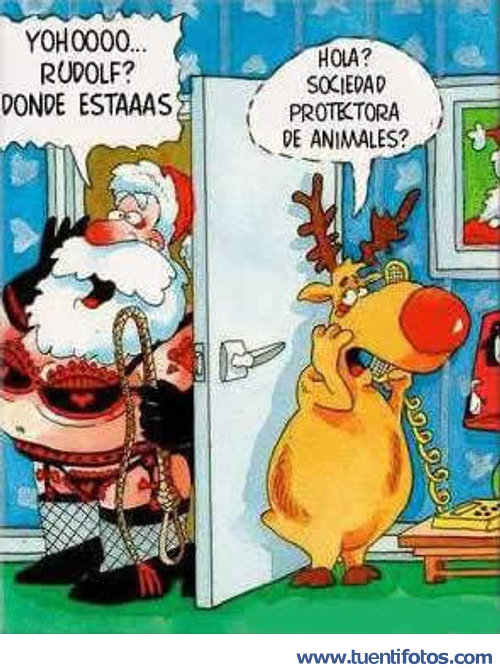 Chistes de Rudolf Se Esconde De Papa Noel