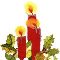 Miniatura de Velas de Navidad pintadas