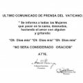 Miniatura de Comunicado De Prensa Del Vaticano