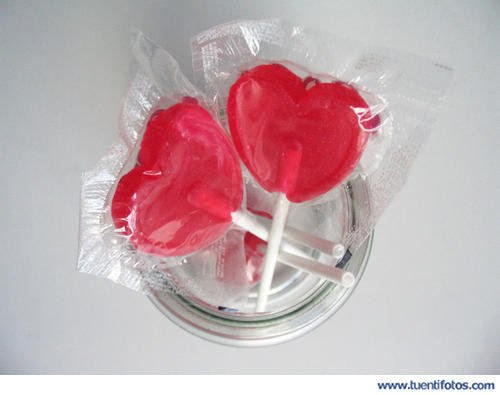 Amor de Dos Piruletas De Corazones